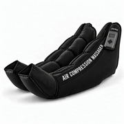Paire de jambières noires Beoka avec unité de contrôle et inscription AIR COMPRESSION MASSAGER
